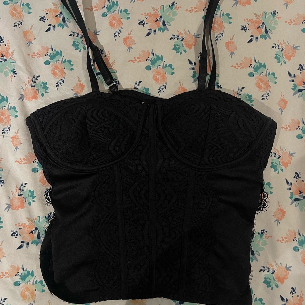 No Boundaries Black Lace Bodysuit